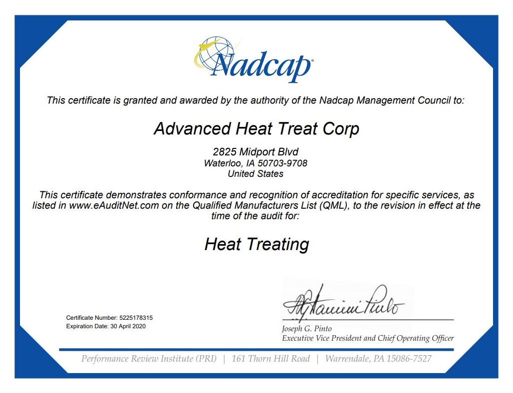 Advanced Heat Treat Corp s History